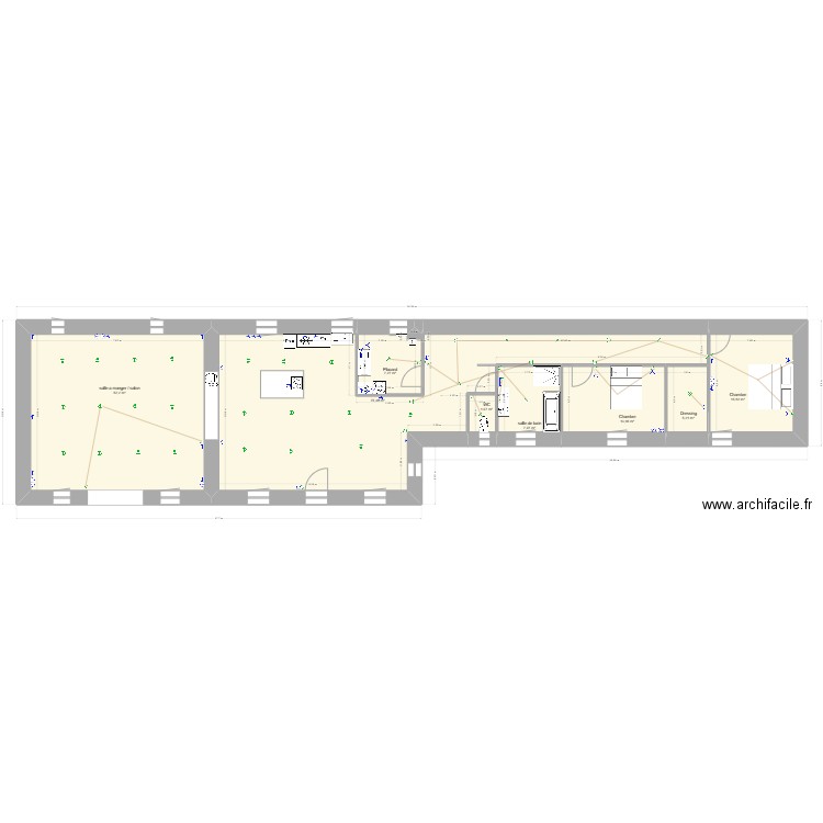 KeravelL. Plan de 8 pièces et 179 m2