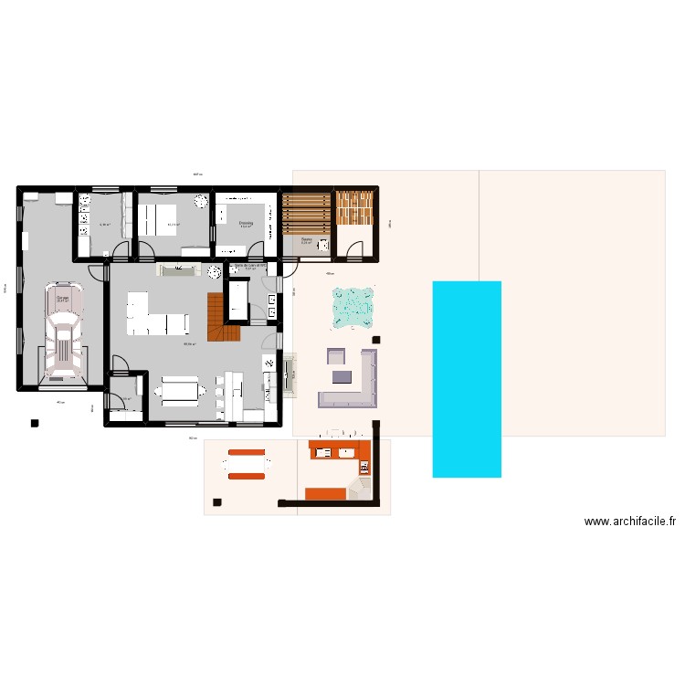 Chalet 2.01.1. Plan de 14 pièces et 179 m2