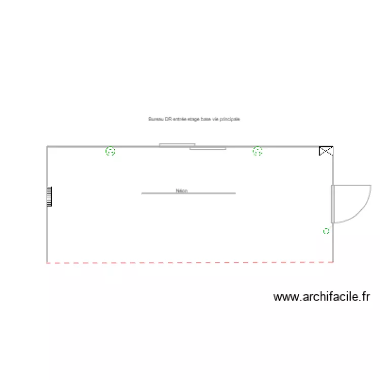 bureau DR base vie principale &eacute;tage. Plan de 