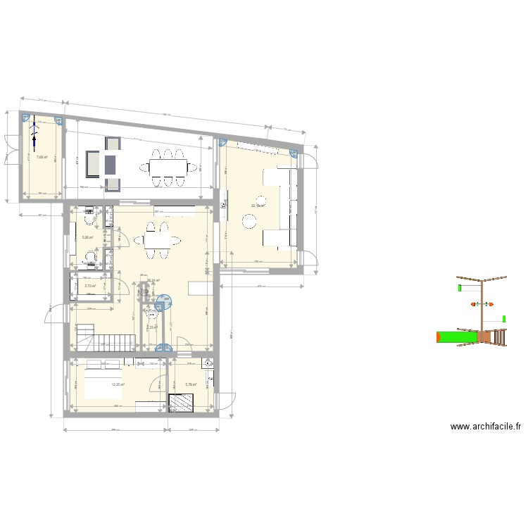 extension CHAMBRE GARAGE. Plan de 0 pièce et 0 m2