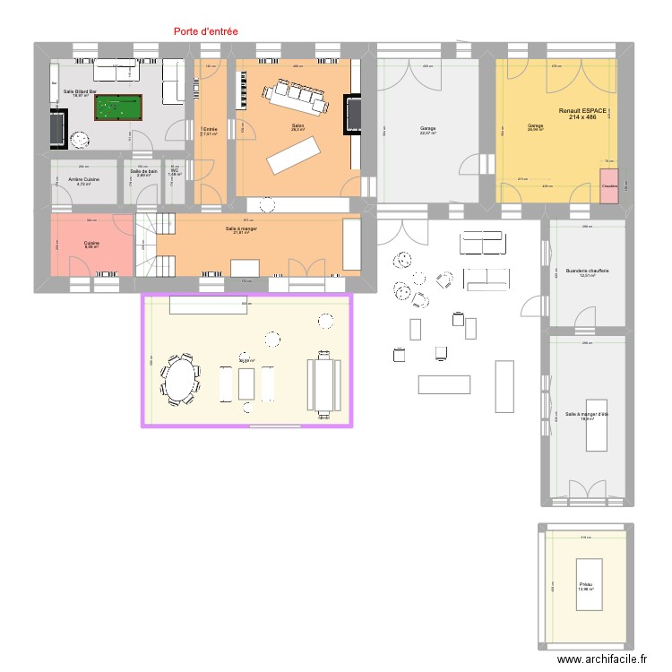 Morannes RDC actuel 30 ans Ma ChaCha. Plan de 0 pièce et 0 m2