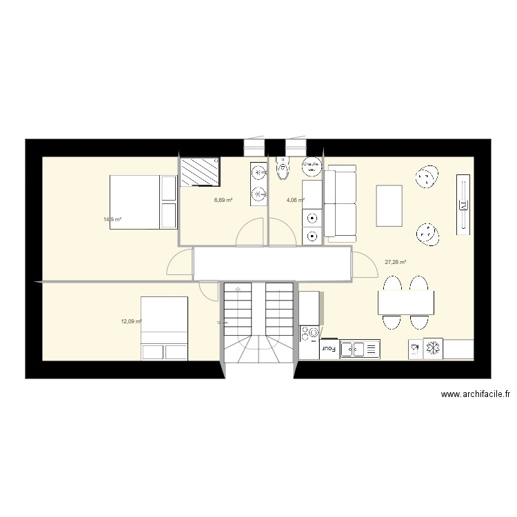 1JP 3ET. Plan de 0 pièce et 0 m2