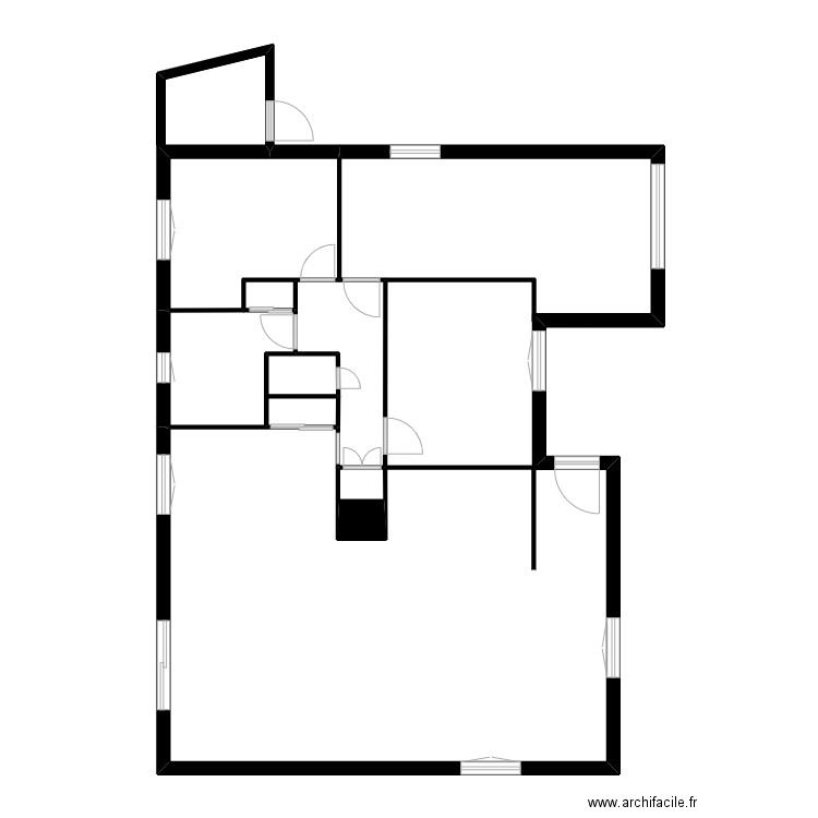 Perrier. Plan de 6 pièces et 98 m2