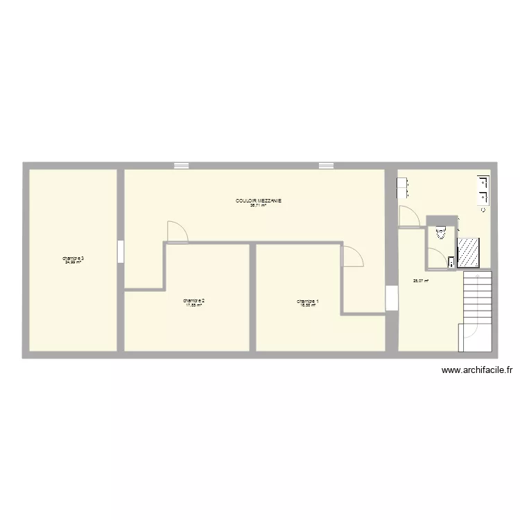 &eacute;tage. Plan de 