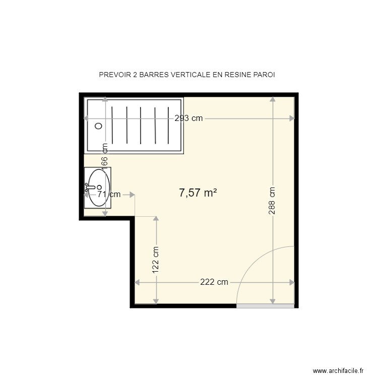 DESSAINT BERNARD . Plan de 1 pièce et 8 m2