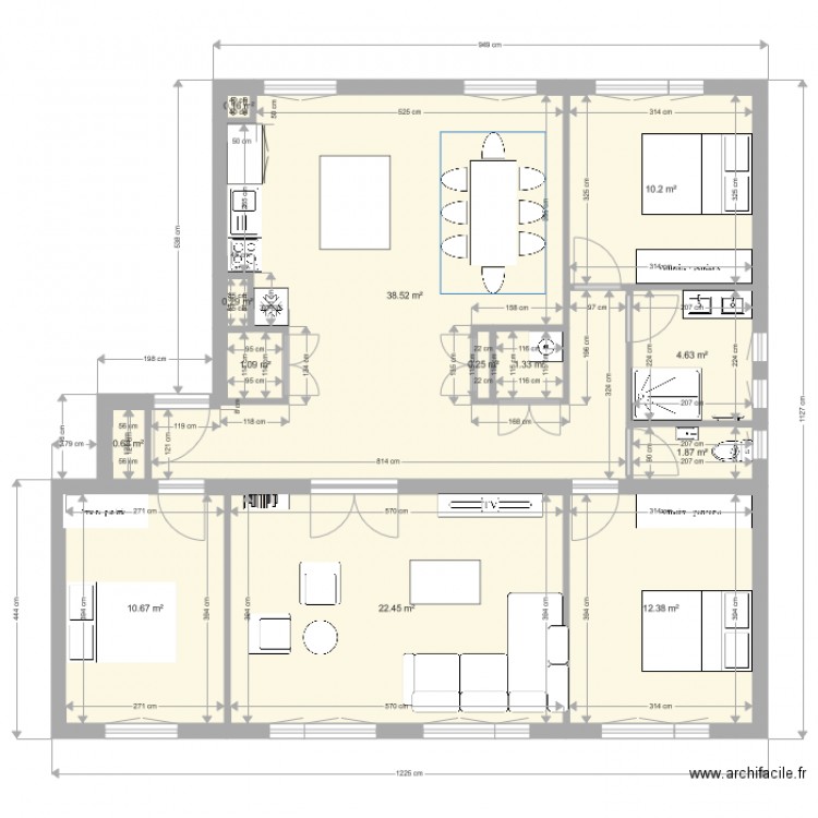 swixim balcon bleu projet. Plan de 0 pièce et 0 m2