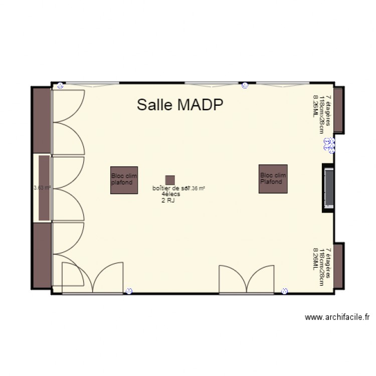 Salle MADP. Plan de 0 pièce et 0 m2