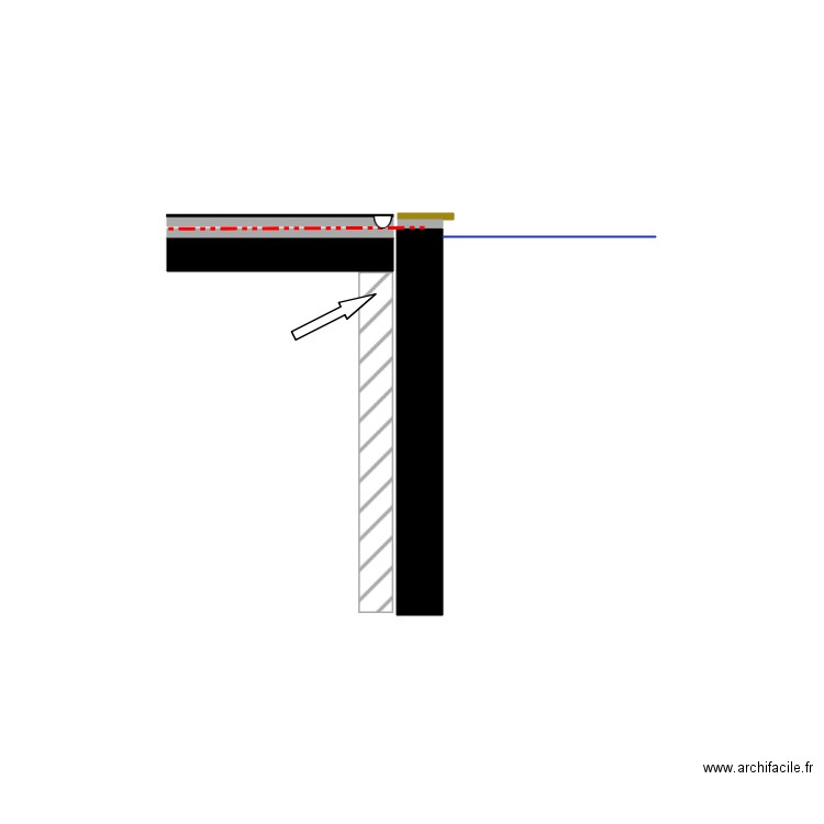 Coupe fuite . Plan de 0 pièce et 0 m2