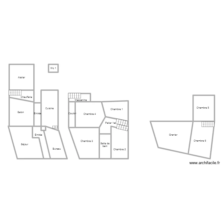 PONT CROIX DAVANACH. Plan de 