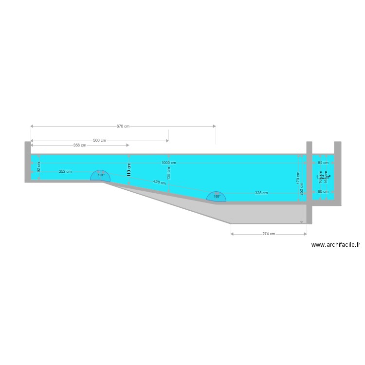 Piscine. Plan de 0 pièce et 0 m2