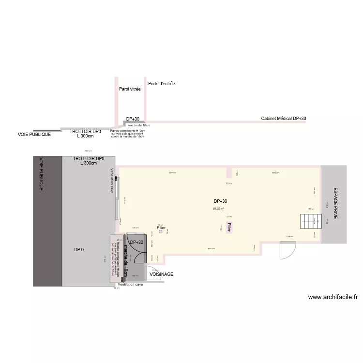 3 CABINET MEDICAL DR MADANI AVANT TRAVAUX. Plan de 