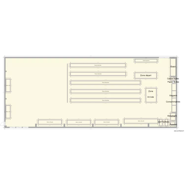 MAGASIN CENTRAL MIGNIERES. Plan de 