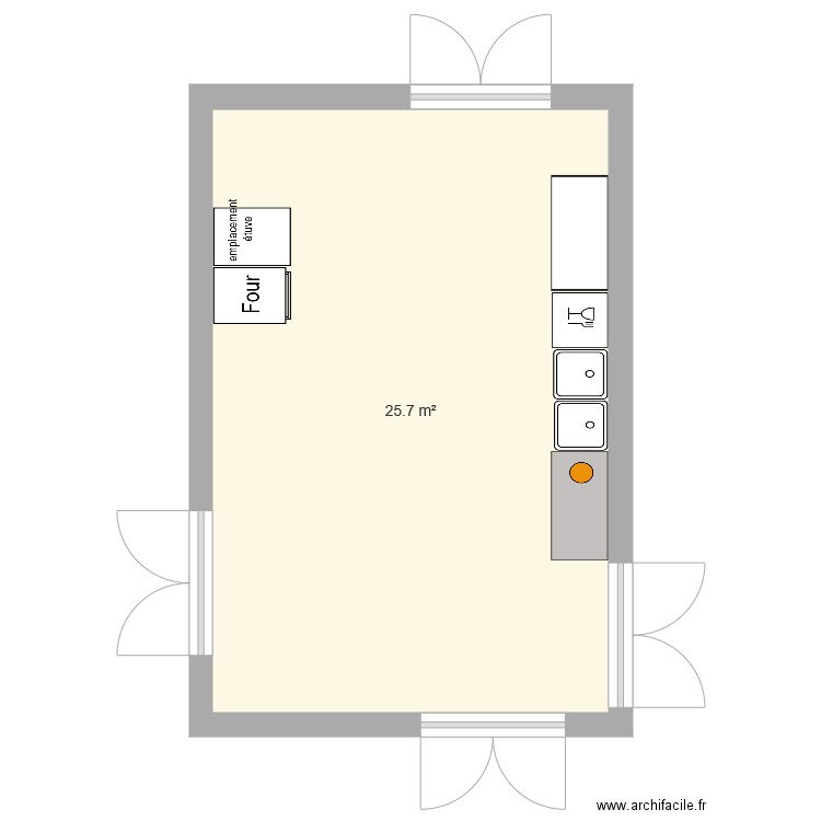 cuisine salle des fete  tramole. Plan de 0 pièce et 0 m2