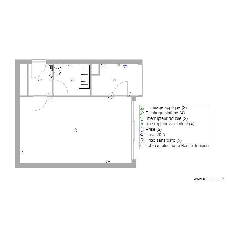 M PAUVERT. Plan de 6 pièces et 36 m2