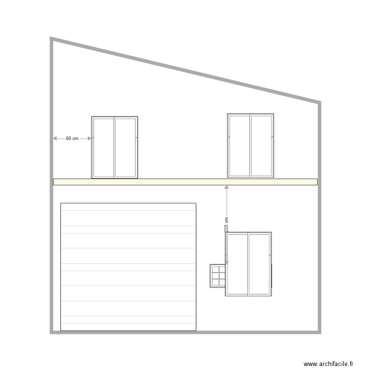 Facade est BATIMENT ouverture haute DP 2021. Plan de 0 pièce et 0 m2