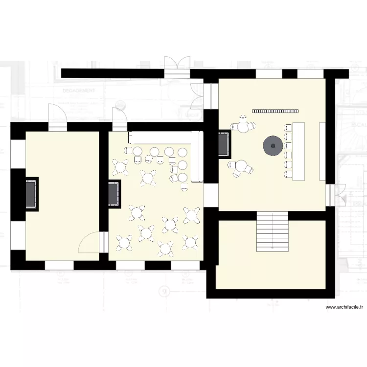 Bar Lounge Château. Plan de Bar Lounge Château. Plan de