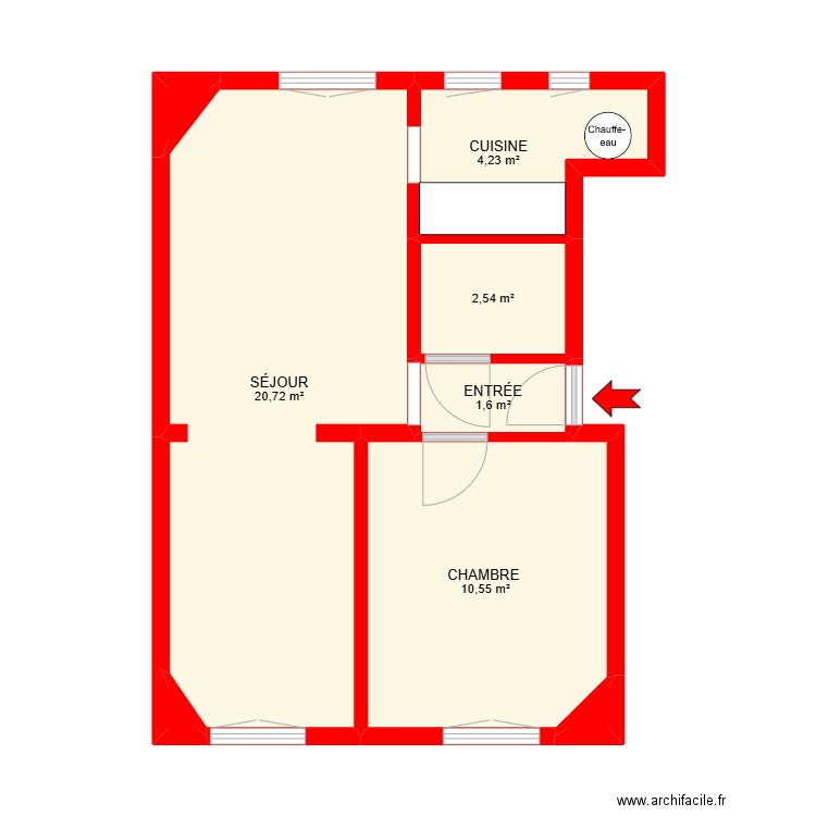 BI27272 -. Plan de 8 pièces et 40 m2