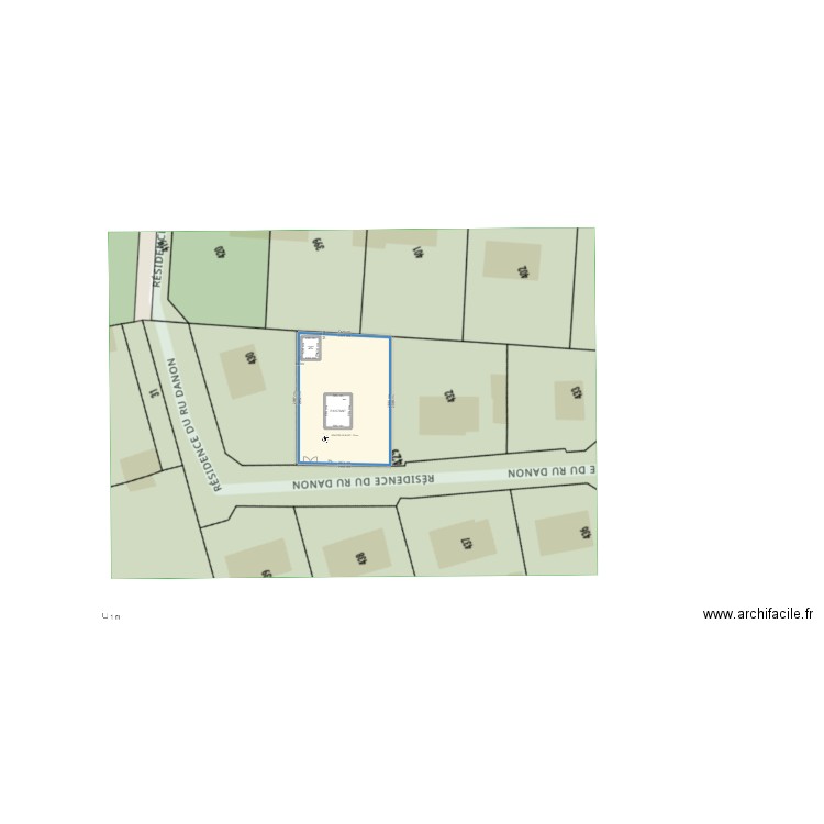 Plan de masse Cabanon. Plan de 3 pièces et 670 m2