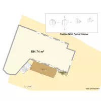 Plan de façade Nord Terrasse Après travaux
