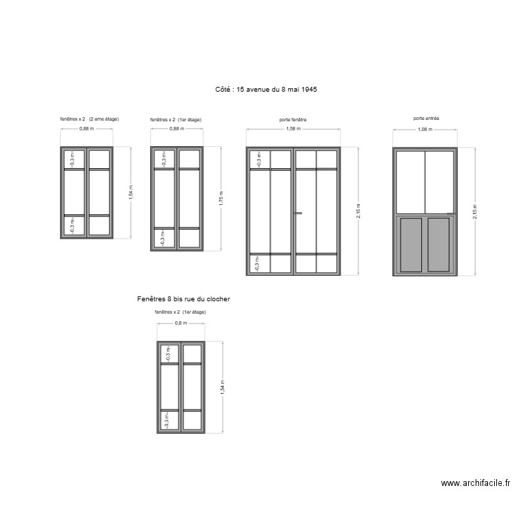 fenêtres. Plan de 0 pièce et 0 m2