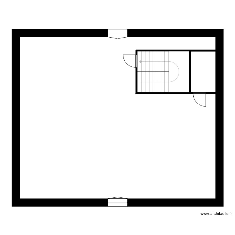 R+2. Plan de 4 pièces et 126 m2