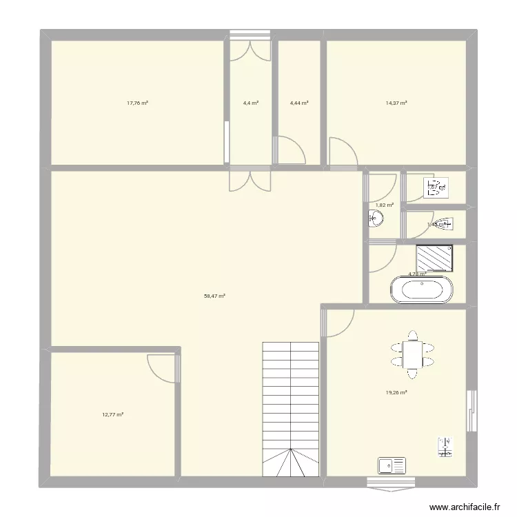 🏠aziz. Plan de 11  et 141 m²