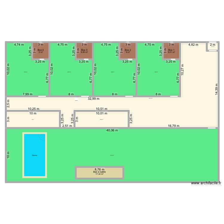 Exterieur. Plan de 14 pièces et 1027 m2
