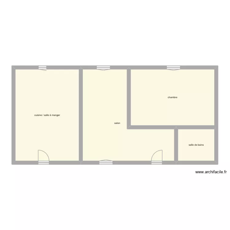 CORRECH KAFI &eacute;tat initial. Plan de 4  et 94 m²