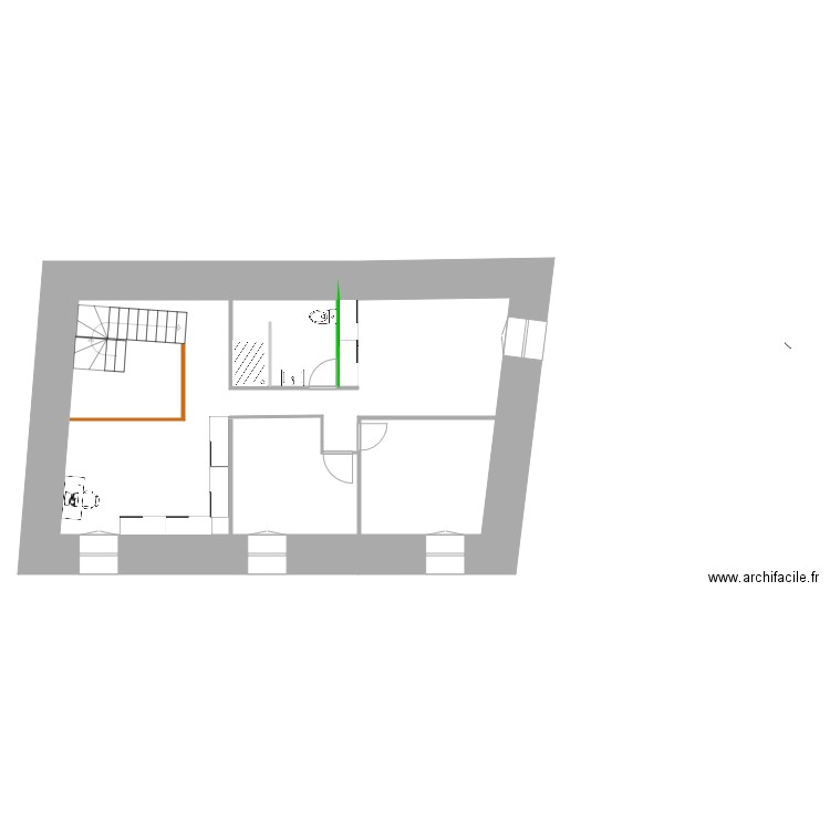 LEGRAND projet 2 SDB etdressing 1er etage. Plan de 0 pièce et 0 m2
