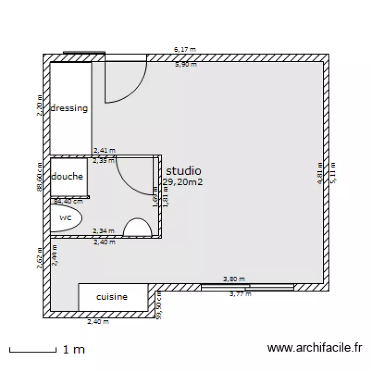 studio. Plan de studio. Plan de