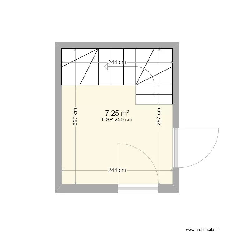 Escalier SDA. Plan de 