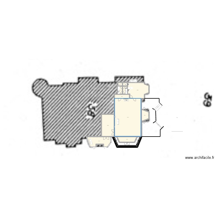 Chateau Prunay 2. Plan de 12 pièces et 287 m2