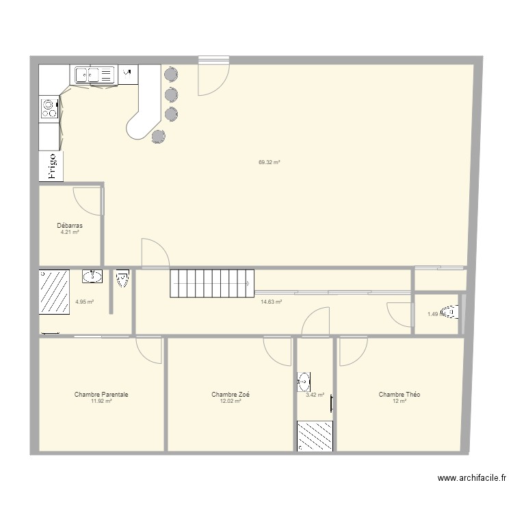 Linas nouveau v2. Plan de 0 pièce et 0 m2