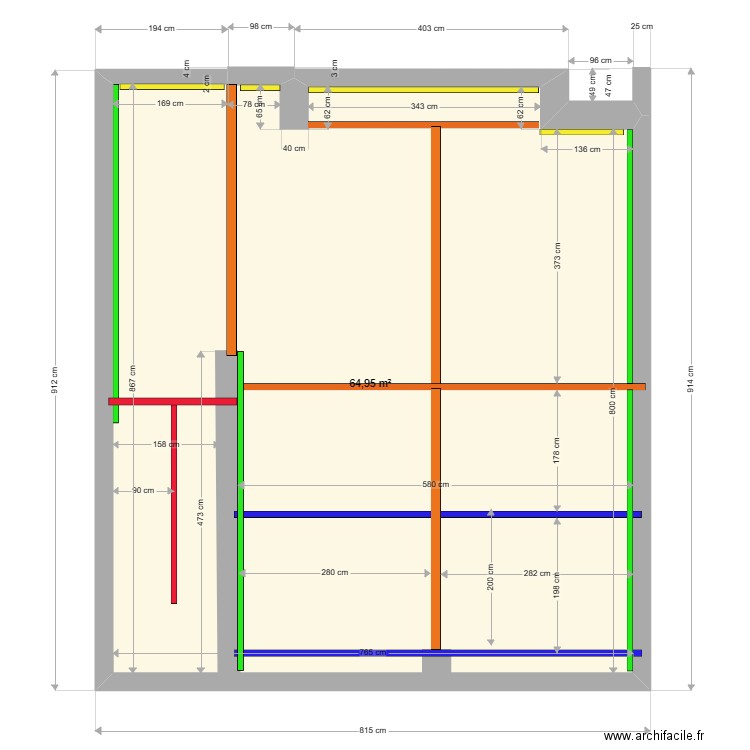 Liege_12_2022_A. Plan de 1 pièce et 65 m2