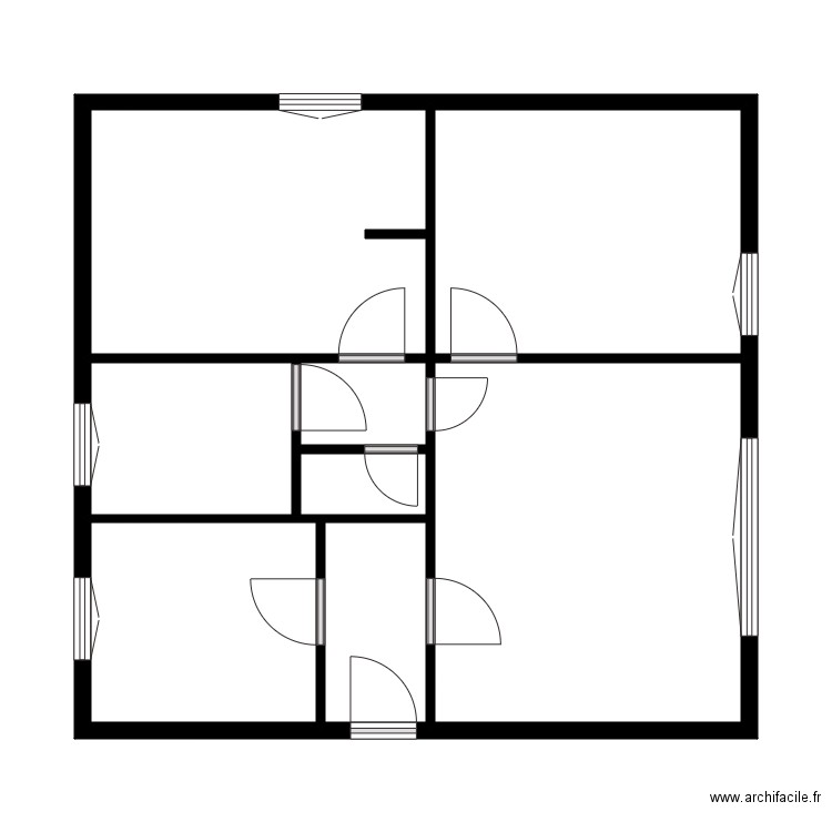 LE BRAS. Plan de 8 pièces et 56 m2