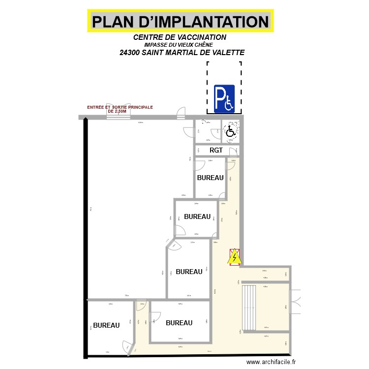 PLAN VACCINATION IMPLANTATION. Plan de 0 pièce et 0 m2