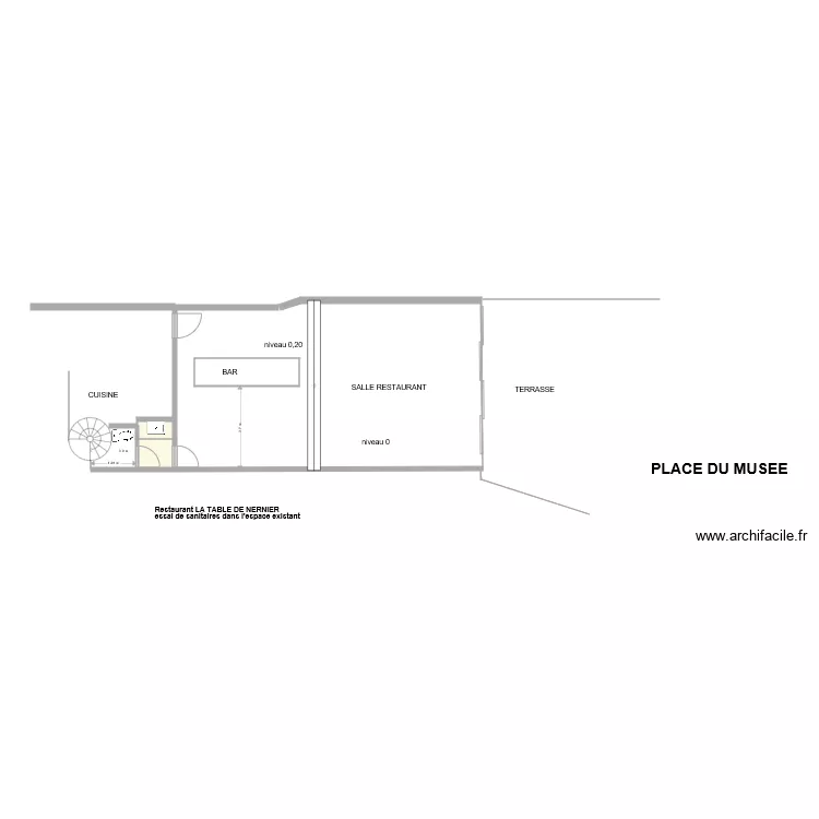 sanitaires essai. Plan de 