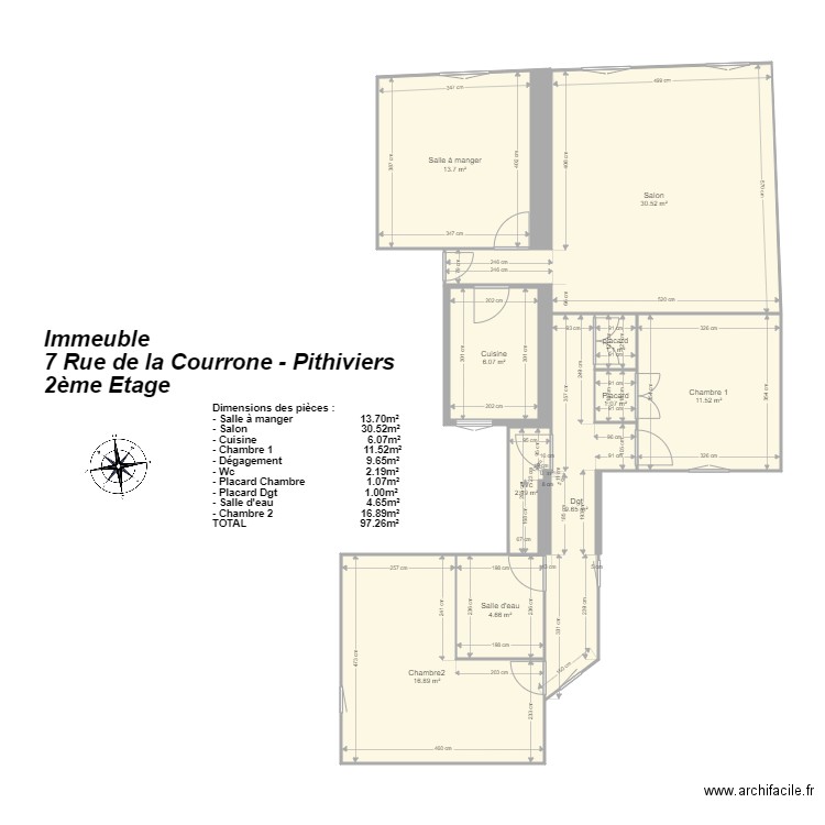 Appartement R2 Pithiviers. Plan de 0 pièce et 0 m2