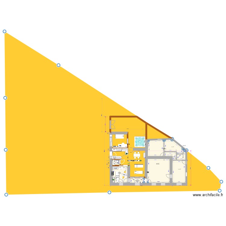 11-2022 CISSAC 2b Base Cloison bois. Plan de 6 pièces et 86 m2