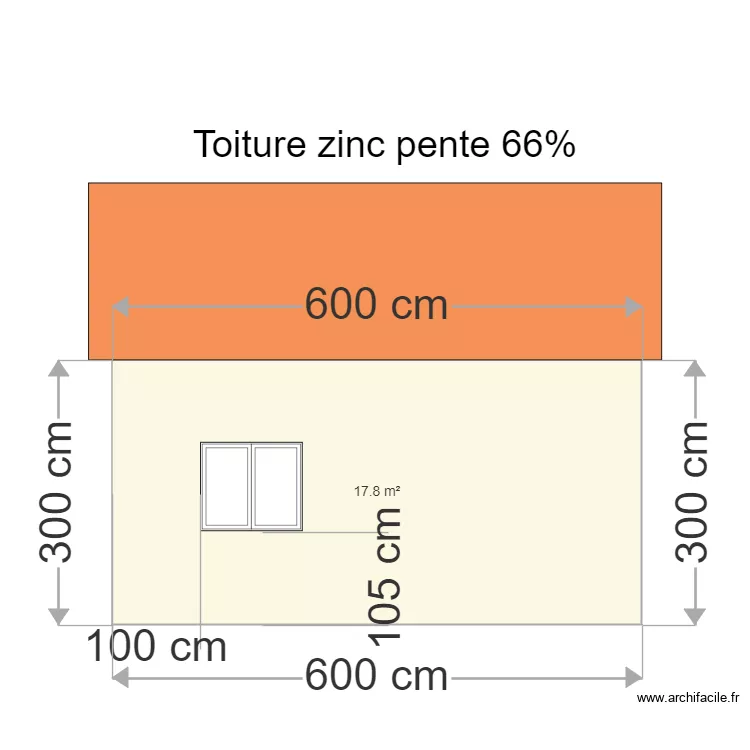 facade sud chalet. Plan de facade sud chalet. Plan de