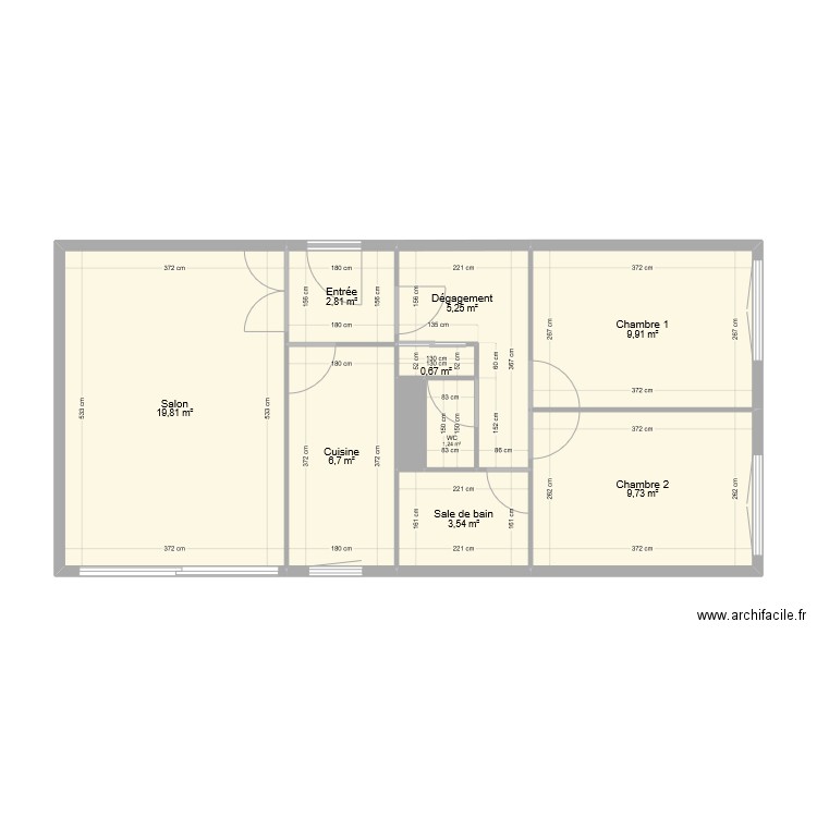 Plan de vente. Plan de 10 pièces et 60 m2