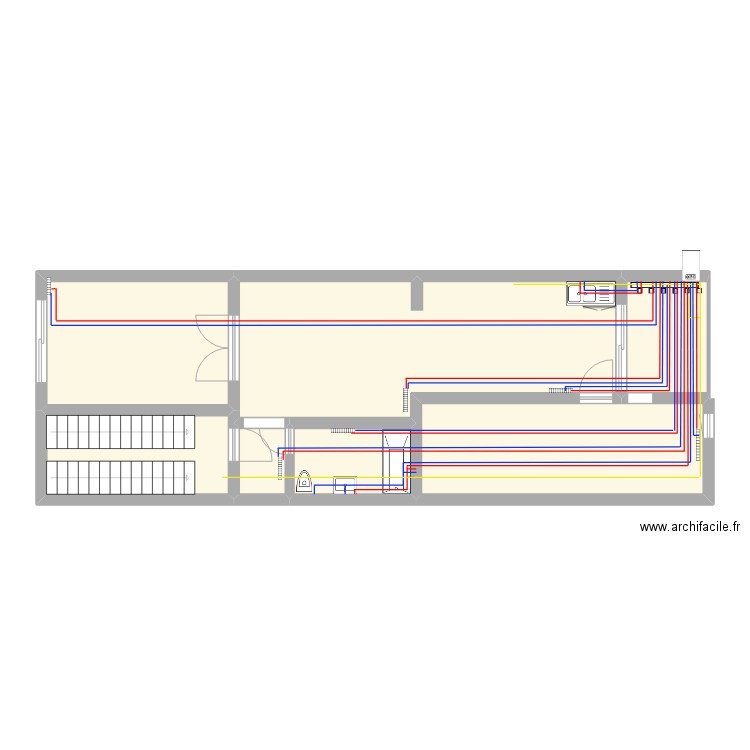 vanderstichelen 2ième salle de bain. Plan de 7 pièces et 75 m2