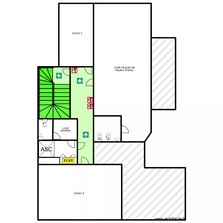 Dumont R+1 . Plan de 