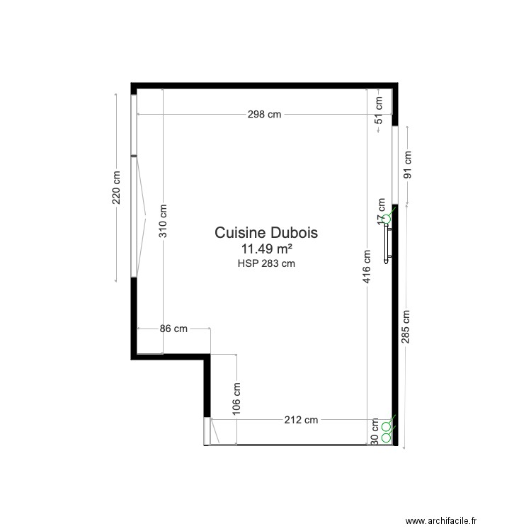 Cuisine DUBOIS. Plan de 0 pièce et 0 m2