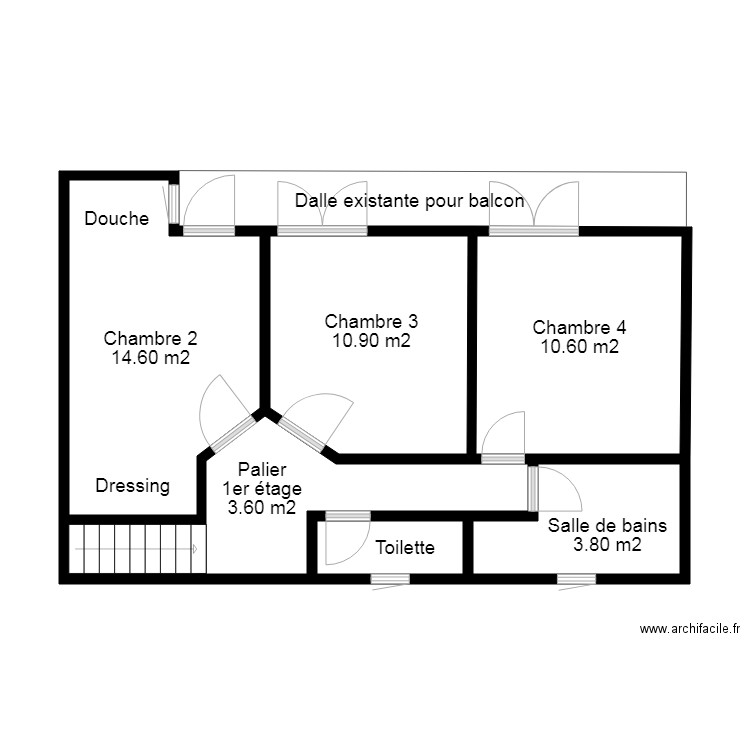 1er etage macu. Plan de 0 pièce et 0 m2