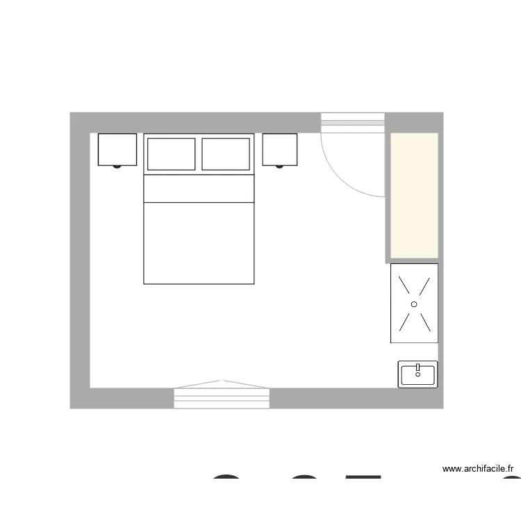 Chambre parentale. Plan de Chambre parentale. Plan de