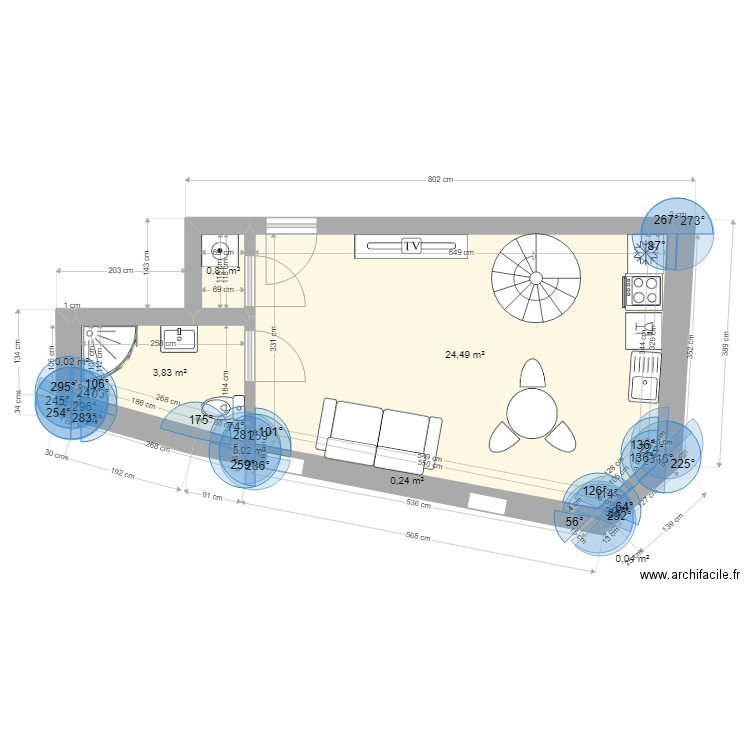 Appart 5 au 1er étage v2. Plan de 0 pièce et 0 m2