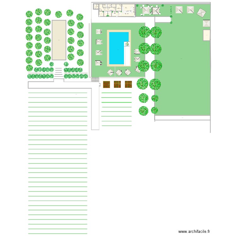 Poolhouse Anaïs. Plan de 0 pièce et 0 m2