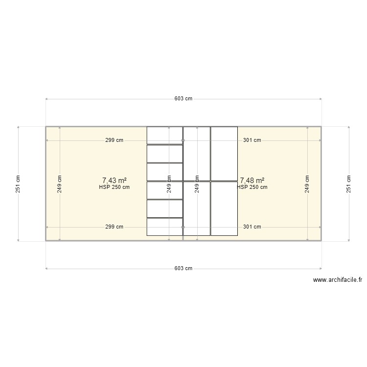 mur sdbain n1 maussane. Plan de 2 pièces et 15 m2