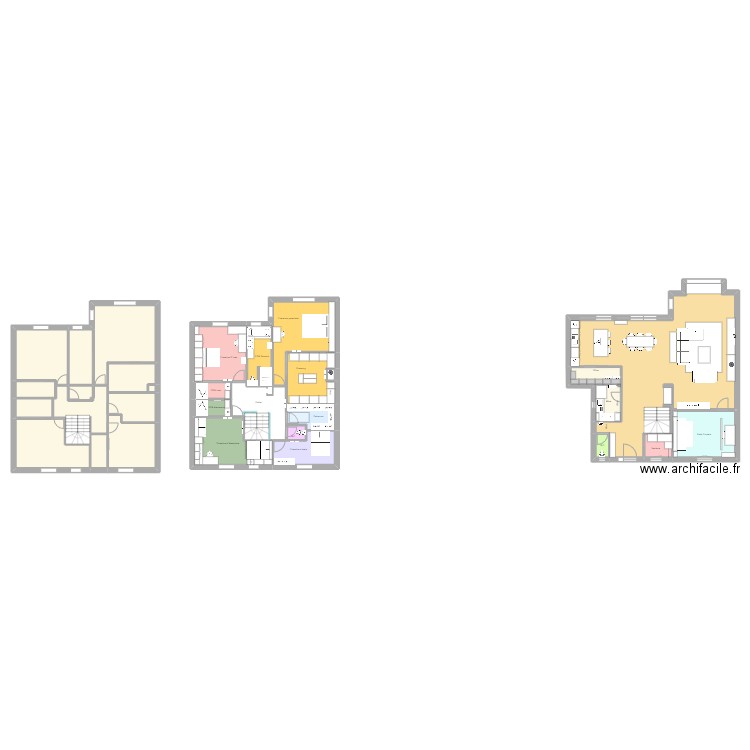 maison Beuvelet plan etat projeté. Plan de 0 pièce et 0 m2